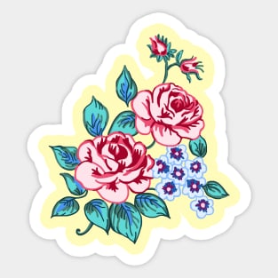 Delicate Blooming Flowers Sticker